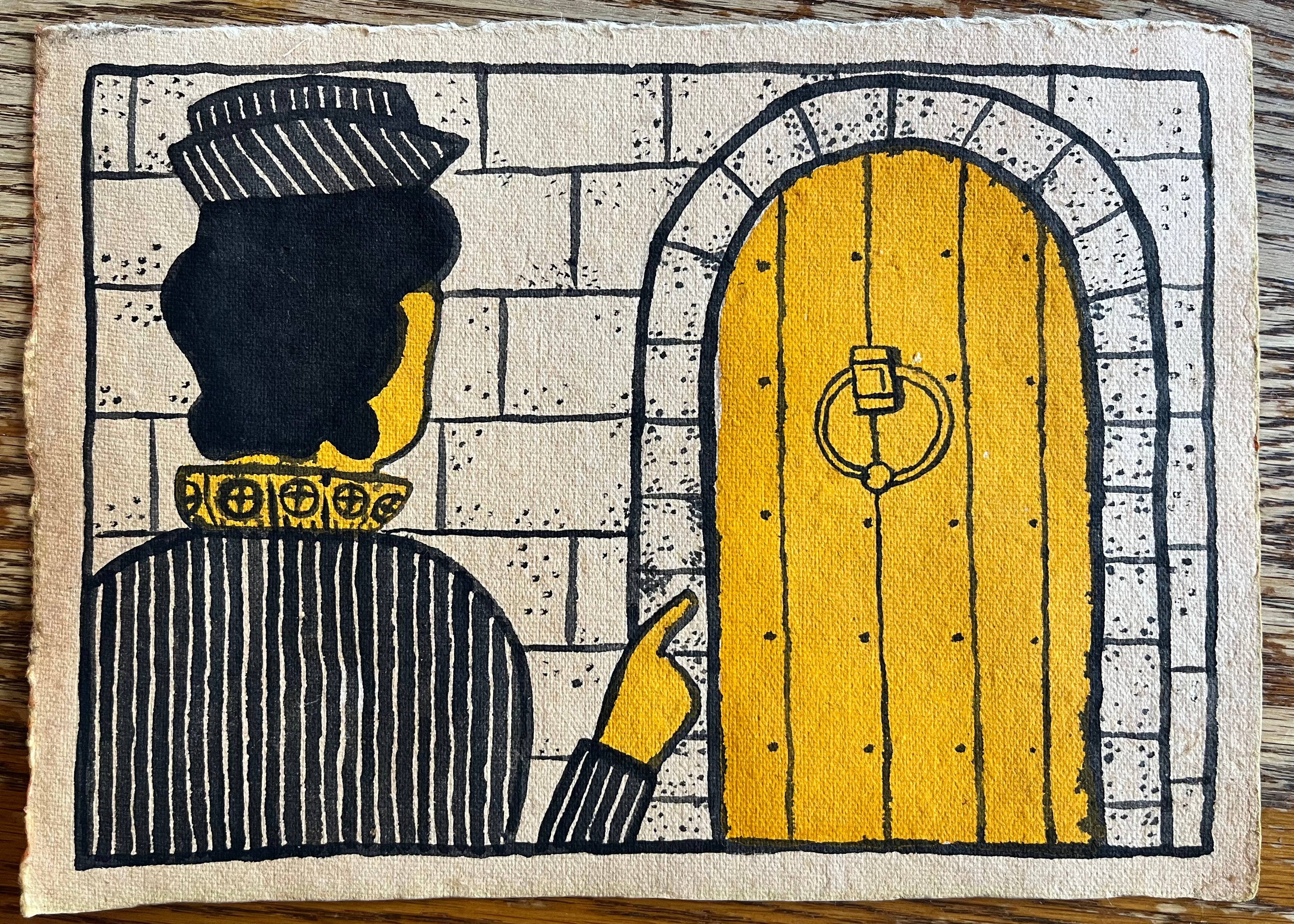Visitor Hesitates